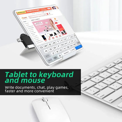 Adaptér OTG microUSB / USB-C - USB-A Techsuit A16 TwoVoltX, čierny