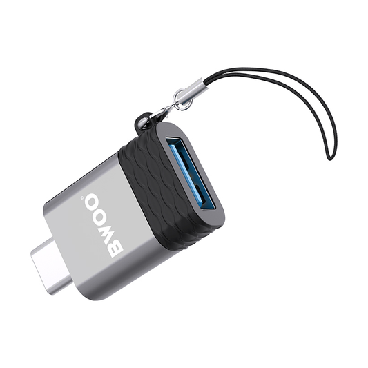 Adaptér OTG USB-A - USB-C BWOO BZ-35, Sivý