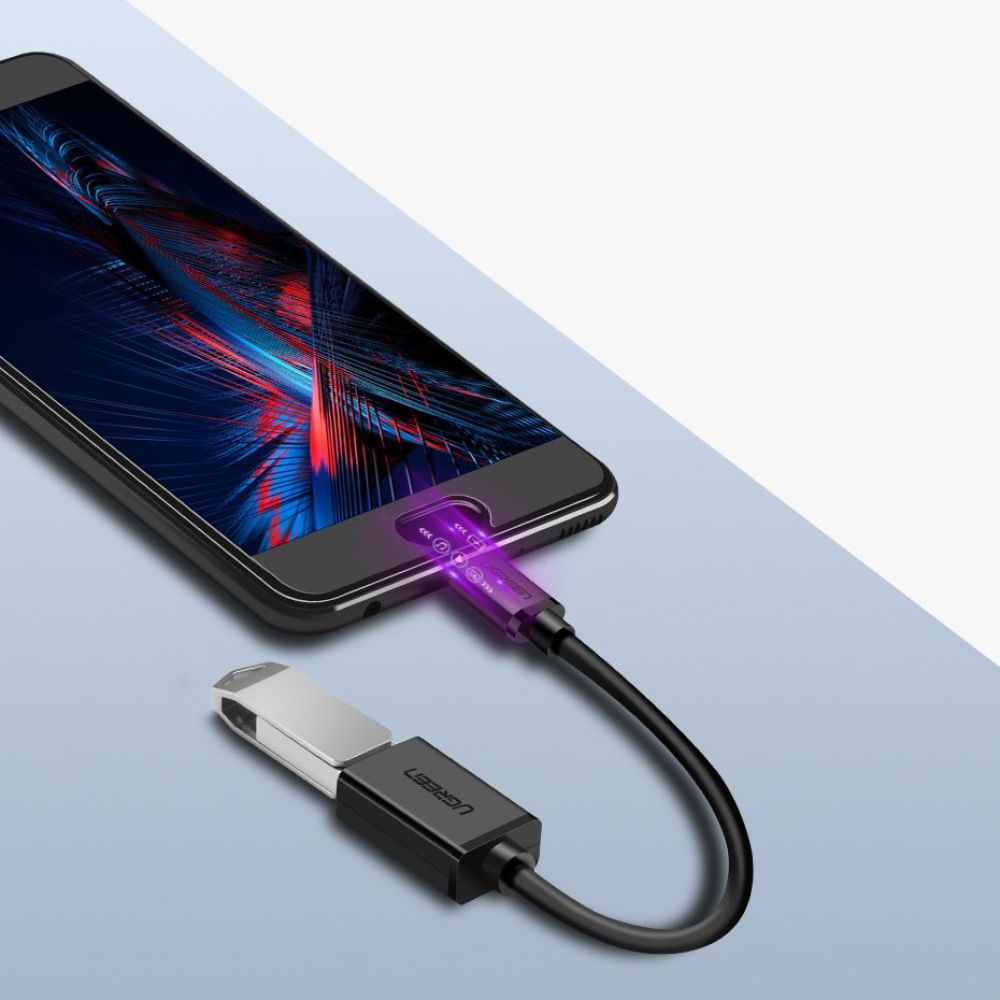 Adaptér USB-C na USB-A OTG UGREEN US154, čierny 