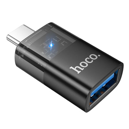 OTG adaptér USB-C - USB-A HOCO UA36B, čierny