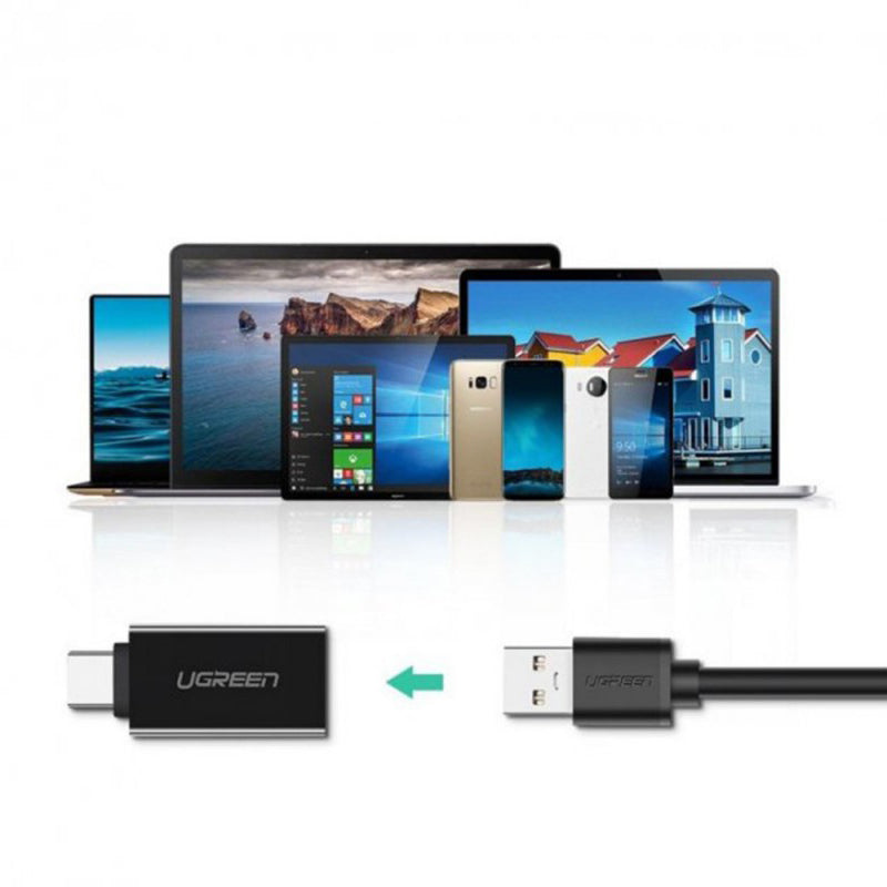 OTG adaptér USB-C - USB-A UGREEN US173, čierny