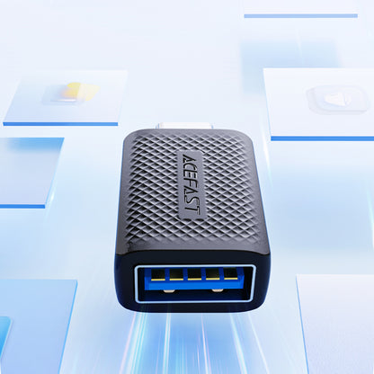 OTG adaptér USB-C - USB-A Acefast J1, čierny