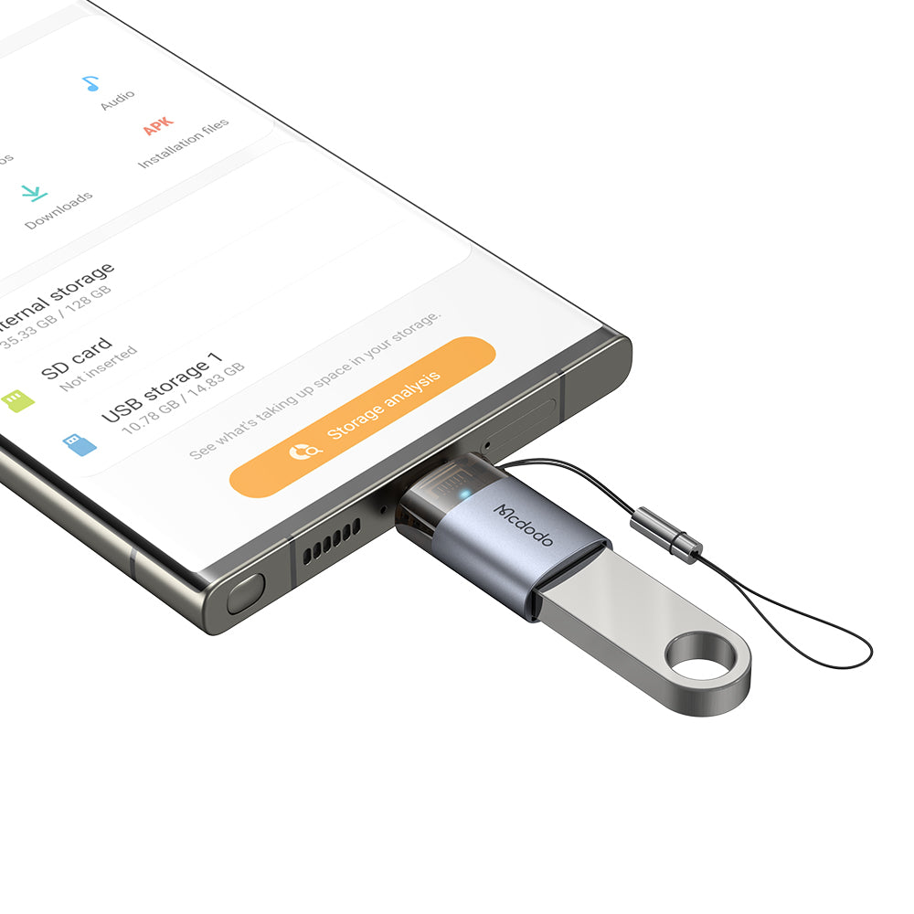 Adaptér OTG USB-C - USB-A McDodo OT-7400, Čierny