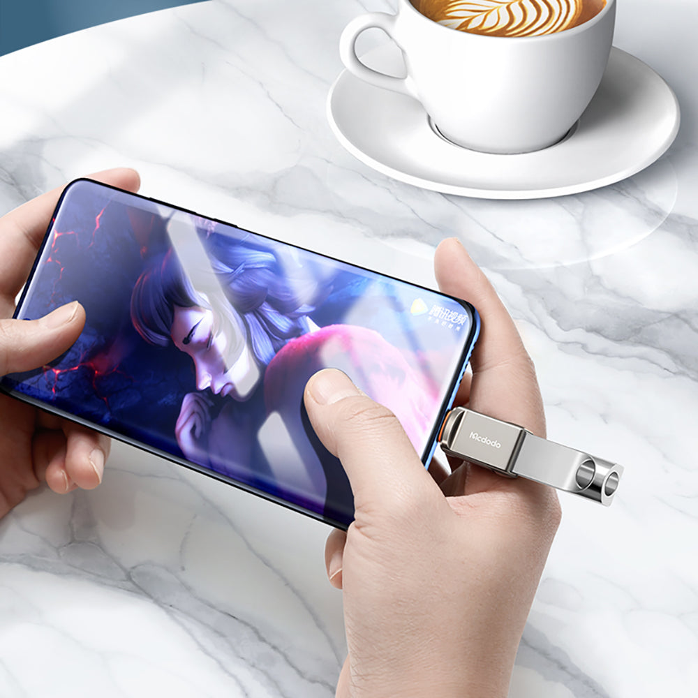 Adaptér OTG USB-C - USB-A McDodo OT-8730, Sivý