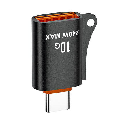 Adaptor OTG USB-C - USB-A Techsuit A1 HyperPort, Čierno Oranžový
