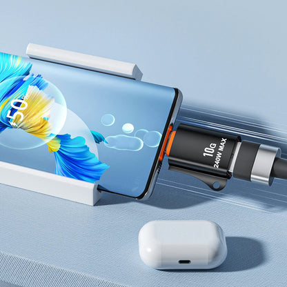 Adaptor OTG USB-C - USB-A Techsuit A1 HyperPort, Čierno Oranžový