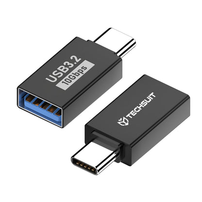 Adaptér OTG USB-C - USB-A Techsuit A14 AluCoreX, Čierny