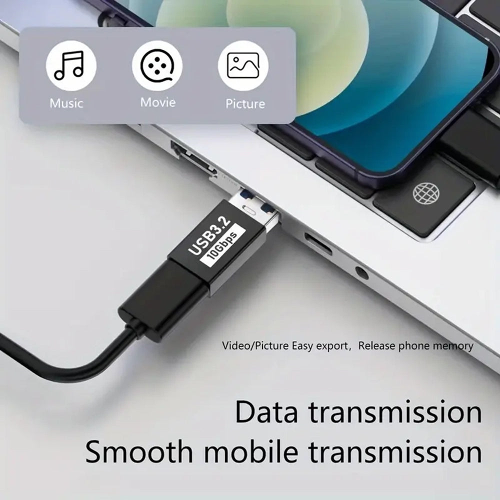 Adaptér OTG USB-C - USB-A Techsuit A14 AluCoreX, Čierny