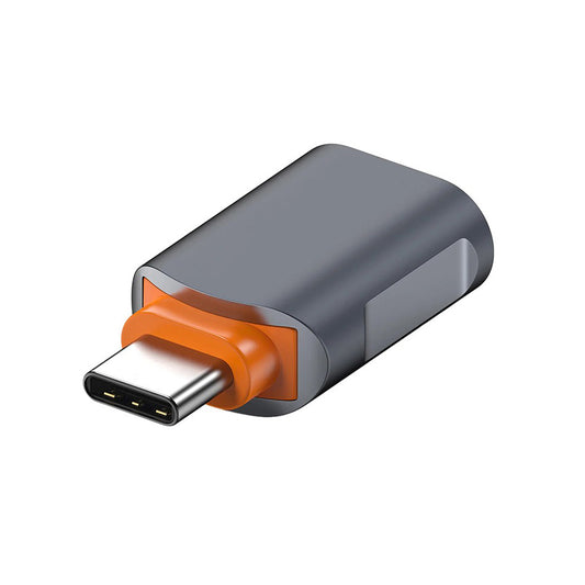 Adaptér OTG USB-C - USB-A Techsuit A9 SlateVolt, Sivý Oranžový