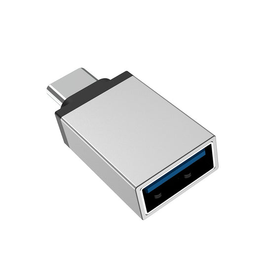Adaptér OTG USB-A - USB-C Borofone BV3, Strieborný