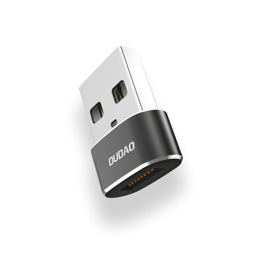 Dátový a nabíjací adaptér USB-C - USB-A Dudao L16AC, čierny