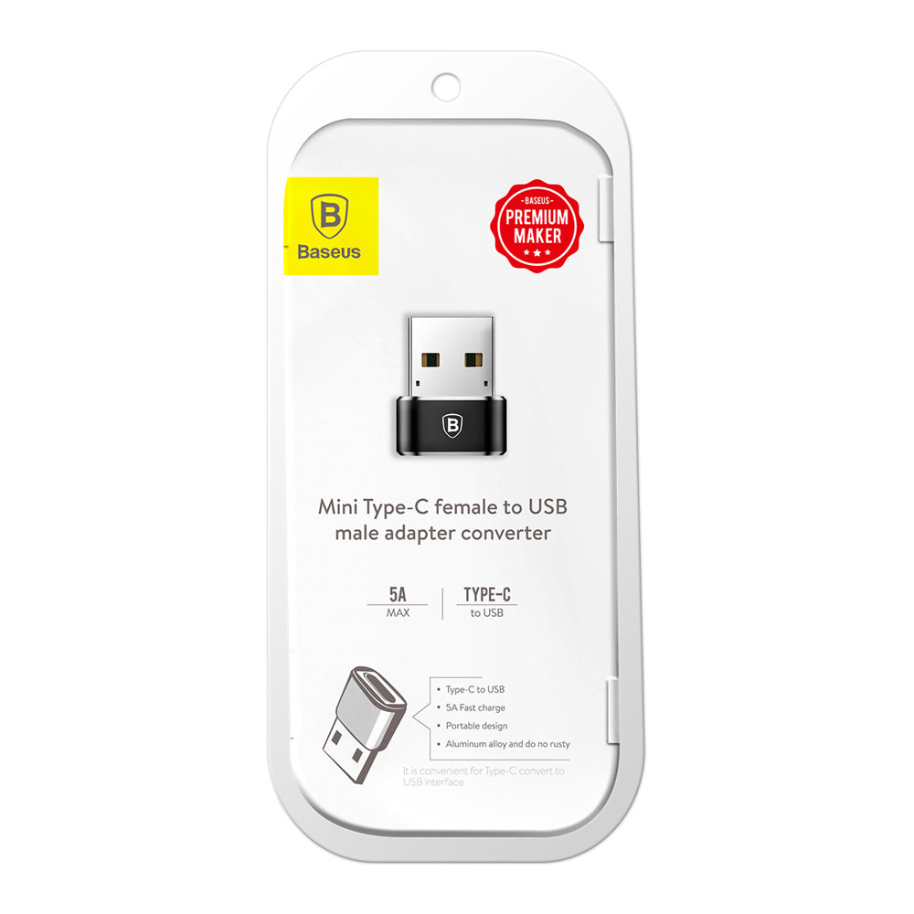 Nabíjací a dátový adaptér USB-C na USB-A Baseus USB-C na USB-A, čierny CAAOTG-01 CAAOTG-01