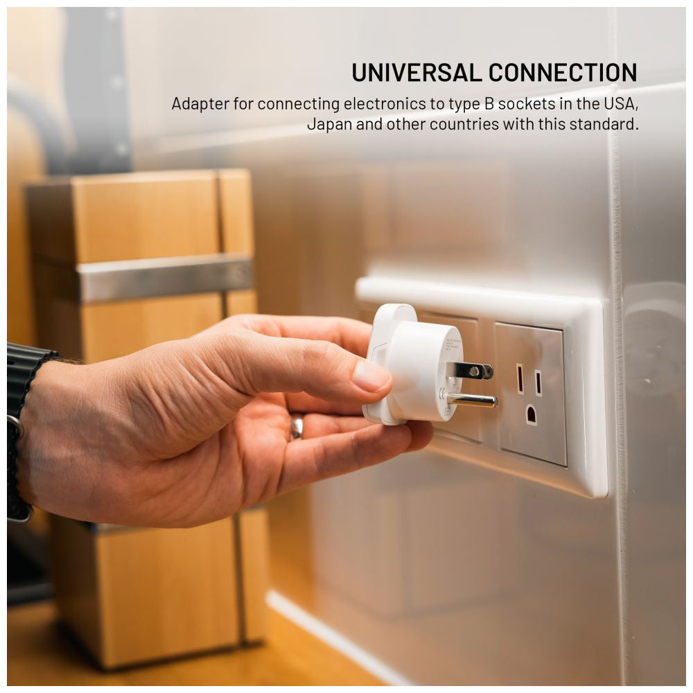 Adaptér sieť Fixed EU / UK / USA - US, Biely