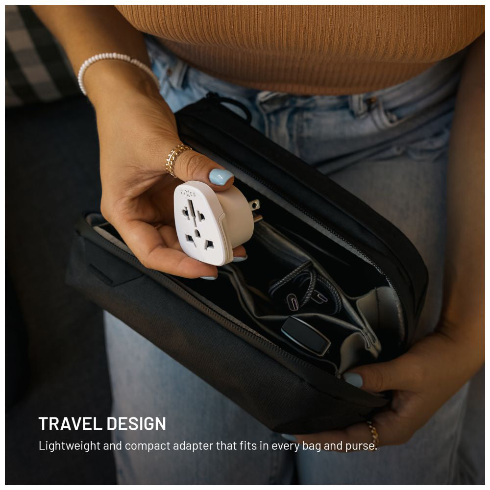 Adaptér sieť Fixed EU / UK / USA - US, Biely