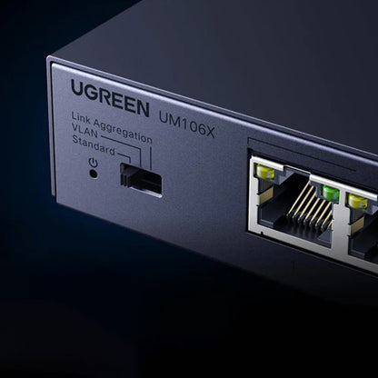 Sieťový prepínač UGREEN 35048EU, 5 x RJ45, sivý