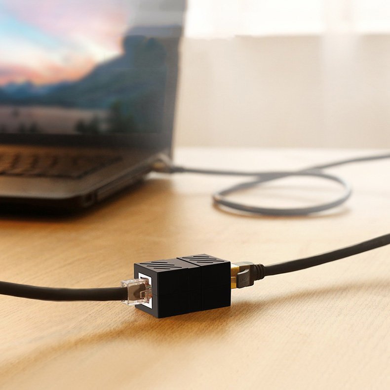 Sieťový adaptér UGREEN NW114, RJ45 - RJ45, čierny
