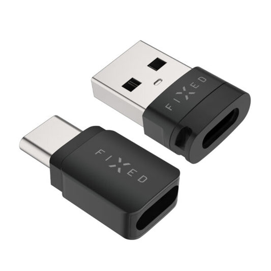 USB adaptér Fixed Data Lock, USB-A / USB-C, 2v1, čierny