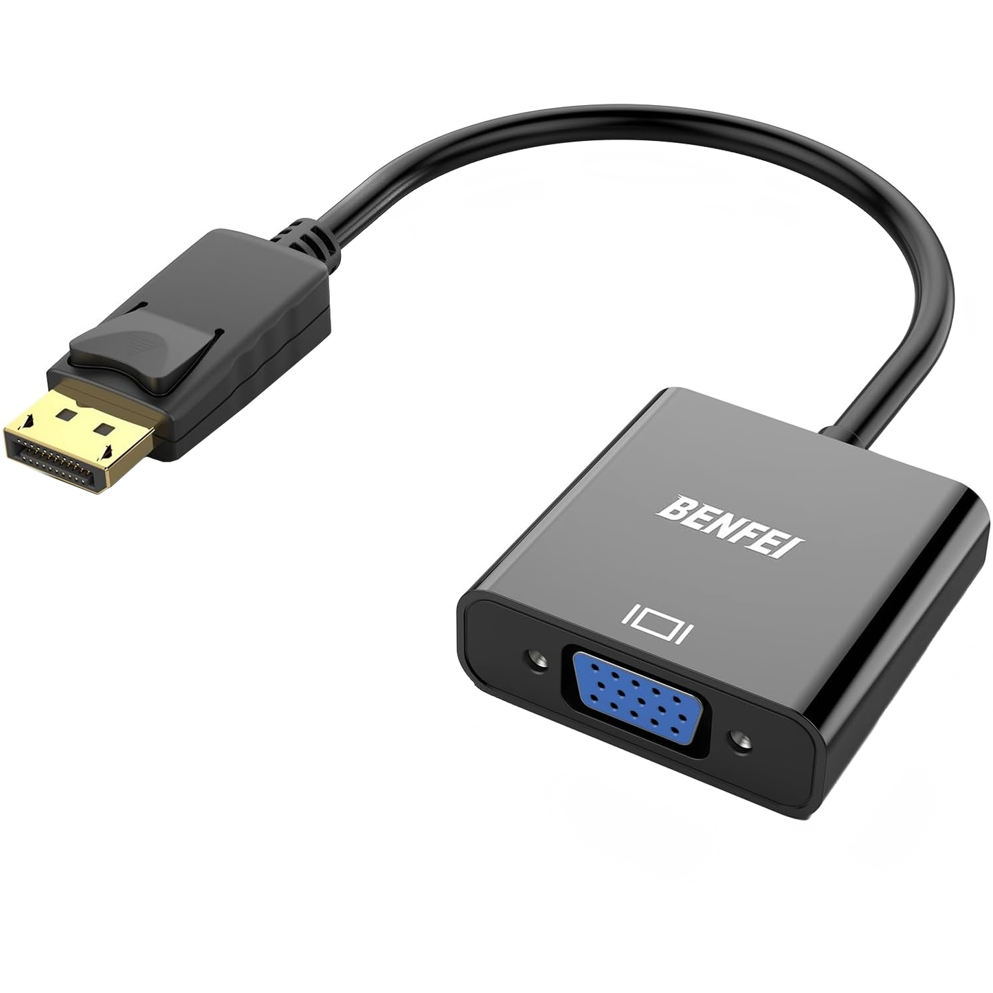 Video adaptér Benfei, DisplayPort - VGA, 1080P, čierny