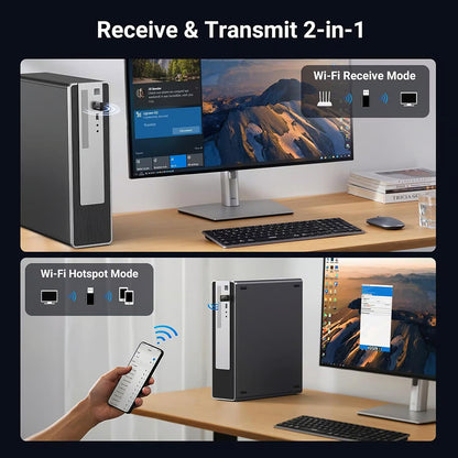 Adaptér Wireless UGREEN CM762 (35264), Dual Band, Wi-Fi 6, 600Mbps, Čierny