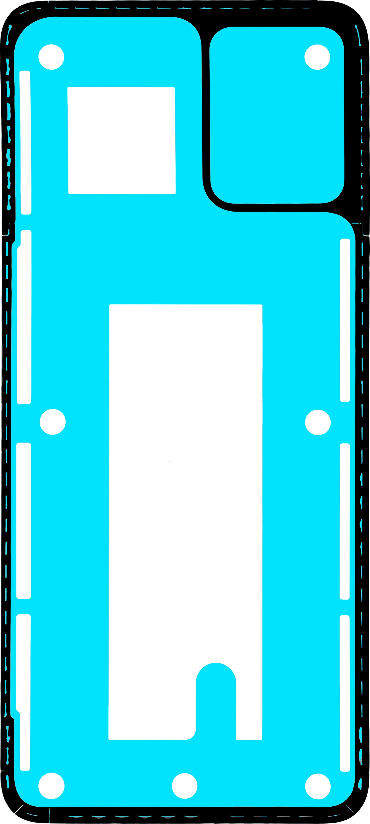 Lepidlo na kryt batérie Motorola Moto E13, Service Pack 5D78C23203