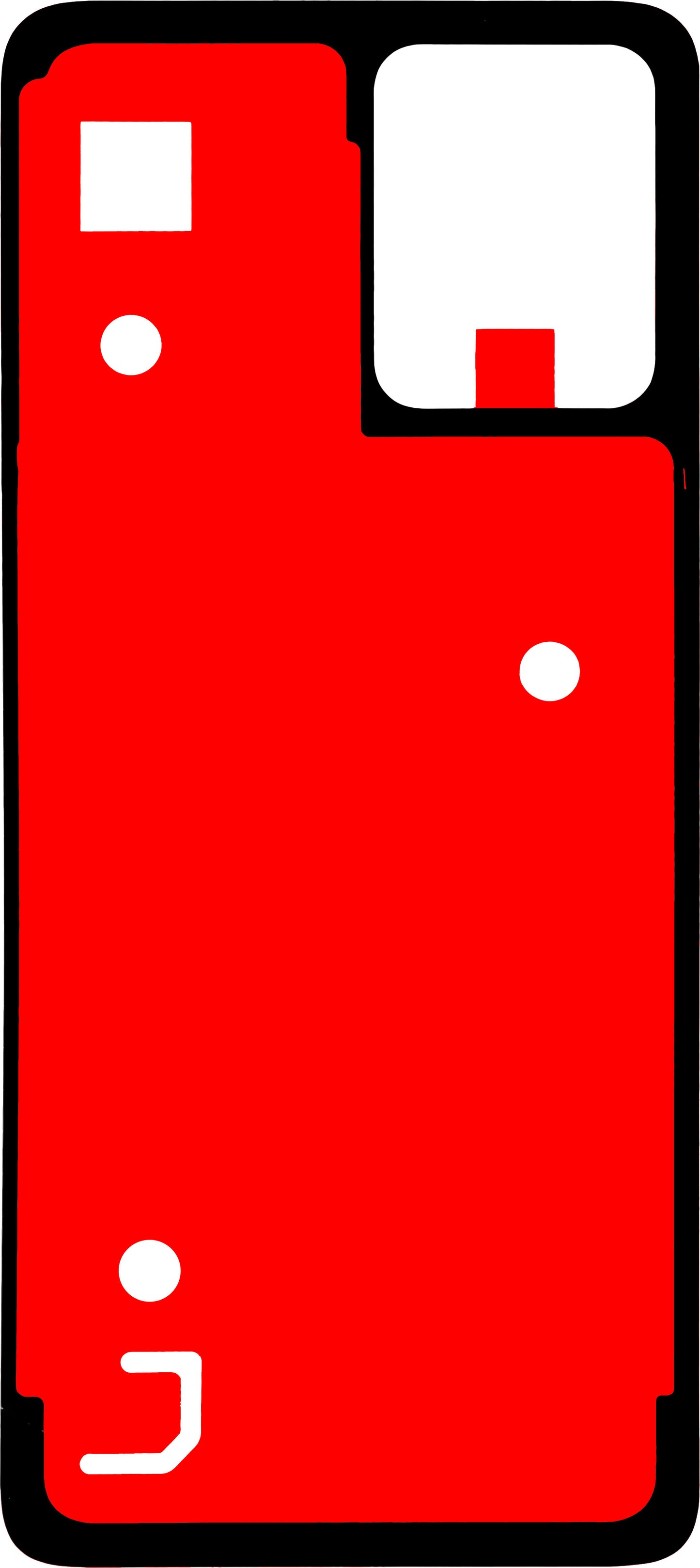 Lepidlo na kryt batérie Motorola Moto G64 / G54 Power Edition / G54, 3D, Service Pack 5D78C23266