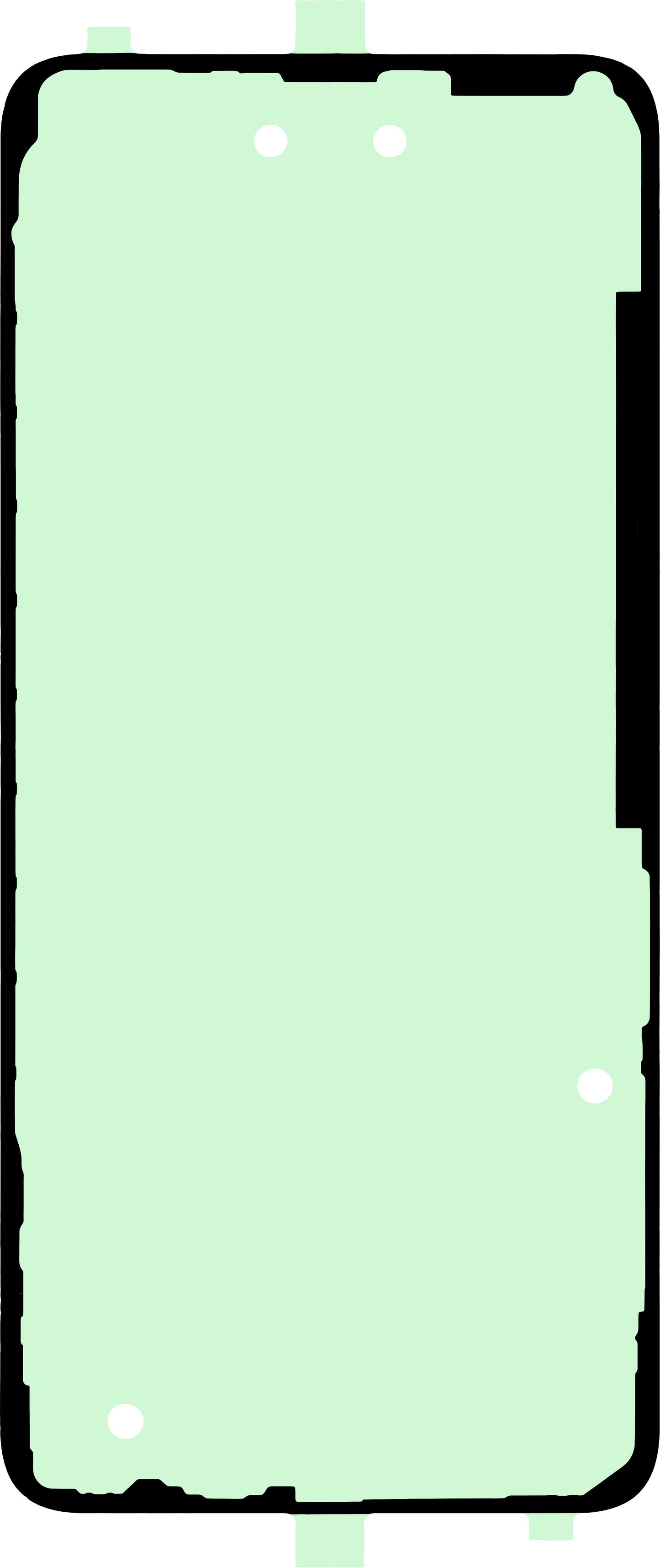 OEM lepiaca páska na kryt batérie, 164 mm x 74 mm