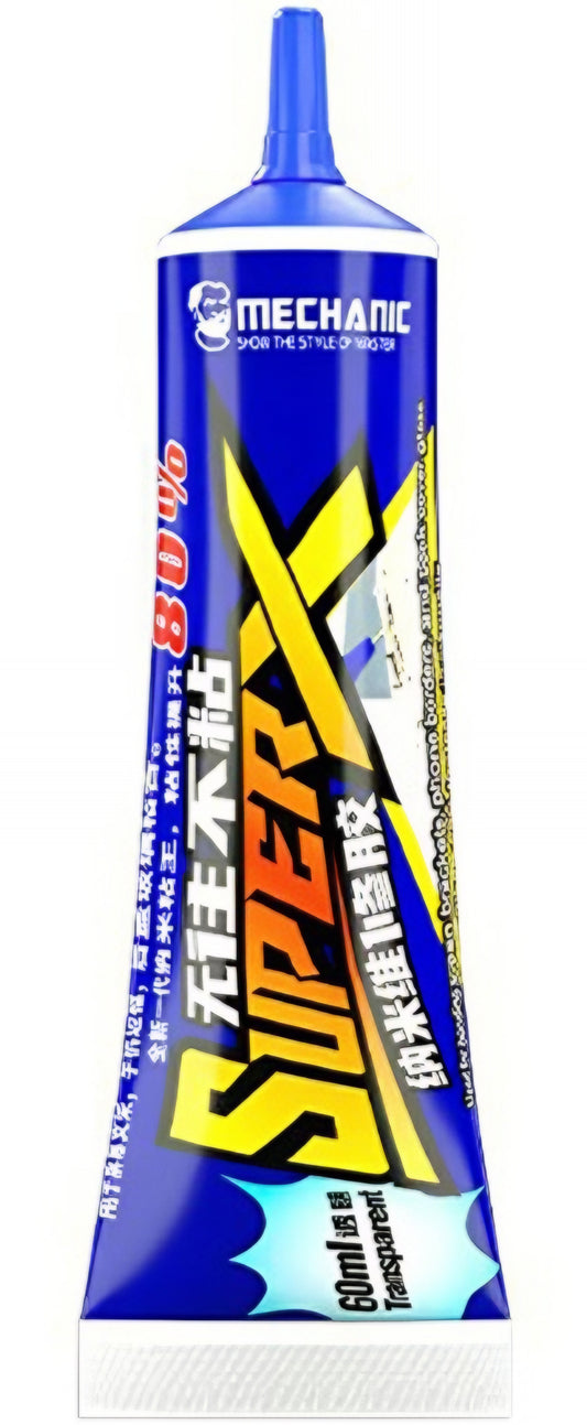 Tekuté lepidlo Mechanic Super X, 60 ml, priehľadné