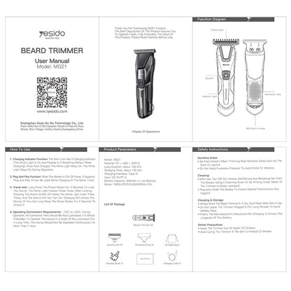 Aparát na holenie Yesido MG21, Čierny
