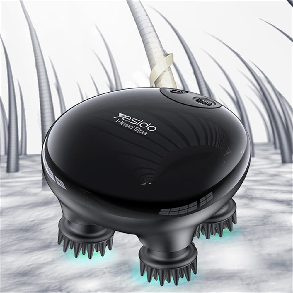 Masážny prístroj na pokožku hlavy Yesido MG04, čierny