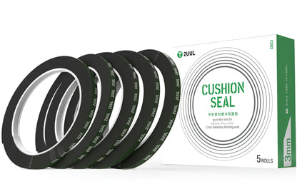 2UUL CS01 Adhesive Tape, 3mm, Black, Set of 5 pieces