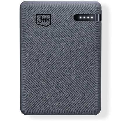 Externá batéria 3MK Pocket, 5000mAh, 12W, 1 x USB-C, Sivá