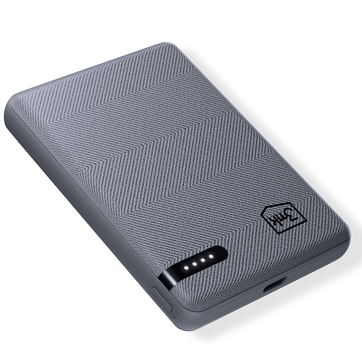 Externá batéria 3MK Pocket, 5000mAh, 12W, 1 x USB-C, Sivá