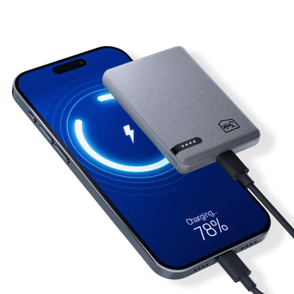 Externá batéria 3MK Pocket, 5000mAh, 12W, 1 x USB-C, Sivá