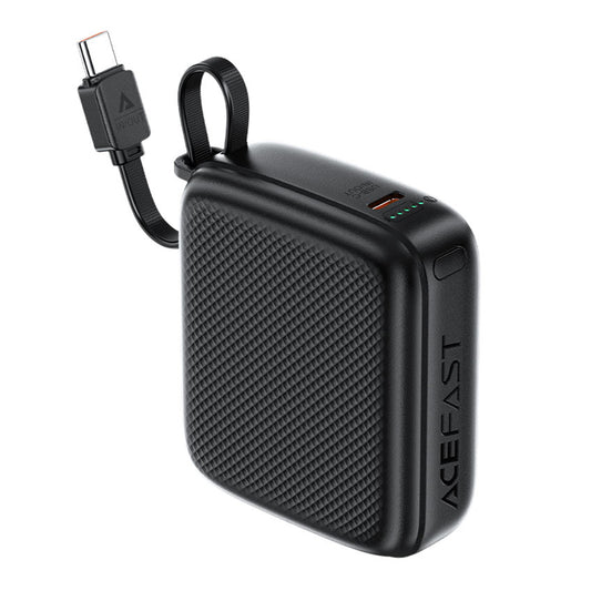 Externá batéria Acefast M15, 10000mAh, 20W, PD, 2 x USB-C, Čierna