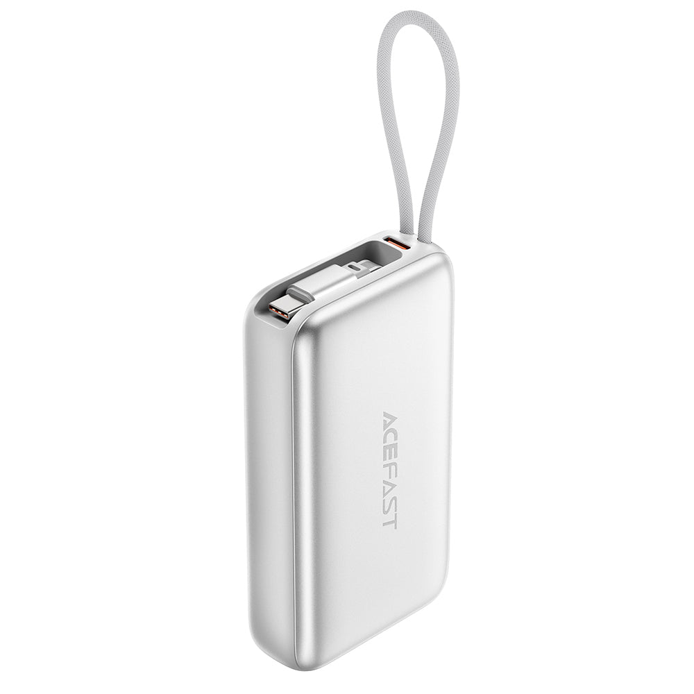 Externá batéria Acefast M32, 10000mAh, 35W, PD, 2 x USB-C, Strieborná