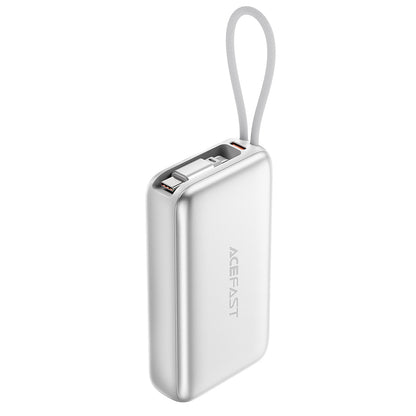 Externá batéria Acefast M32, 10000mAh, 35W, PD, 2 x USB-C, Strieborná