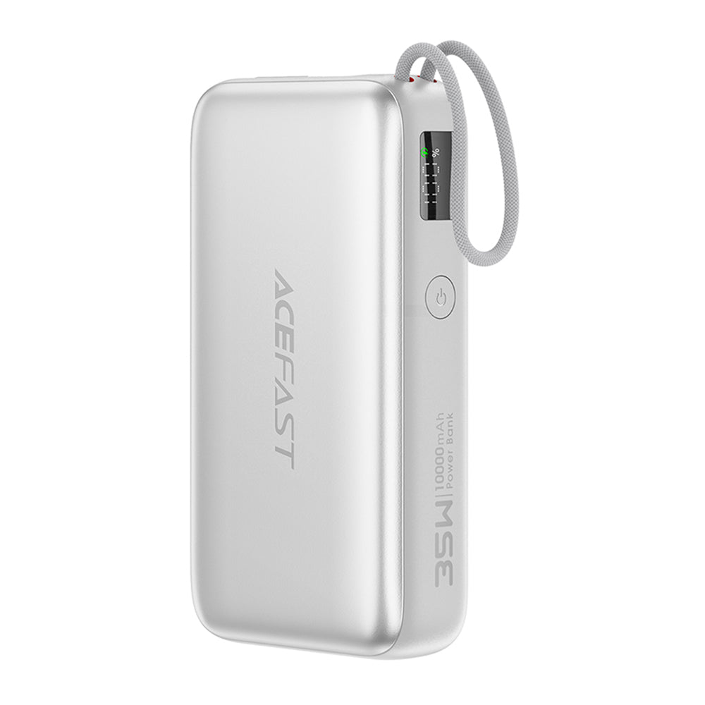 Externá batéria Acefast M32, 10000mAh, 35W, PD, 2 x USB-C, Strieborná