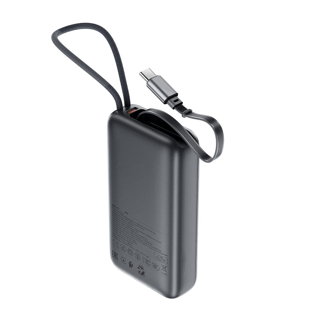 Externá batéria Acefast M32, 10000mAh, 35W, PD, 2 x USB-C, Sivá