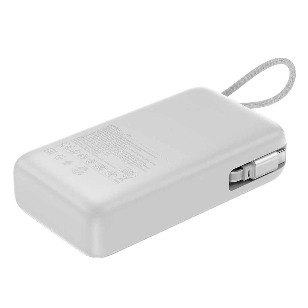 Externá batéria Acefast M34, 20000mAh, 45W, QC + PD, 1 x USB-A - 2 x USB-C, Strieborná