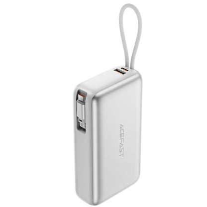 Externá batéria Acefast M34, 20000mAh, 45W, QC + PD, 1 x USB-A - 2 x USB-C, Strieborná