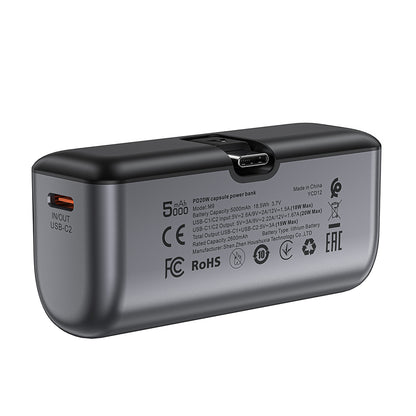 Externá batéria Acefast M9, 5000mAh, 20W, PD, 2 x USB-C, čierna