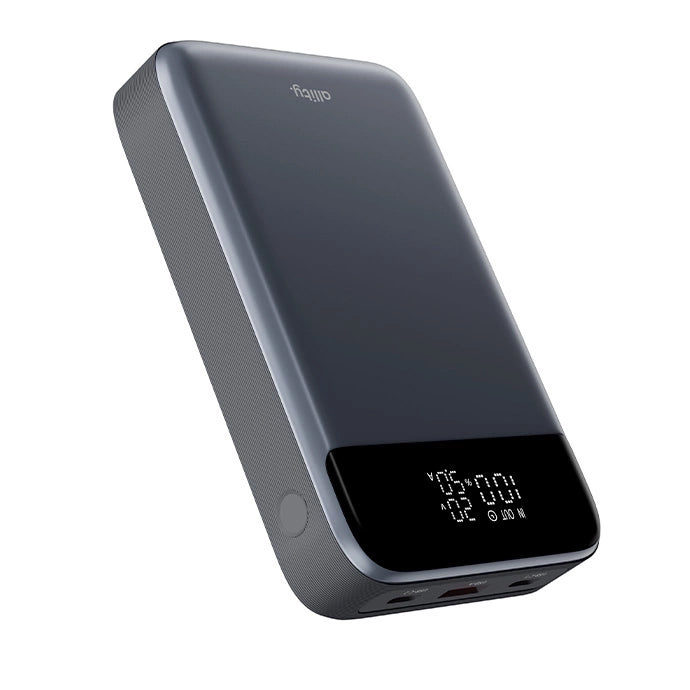 Externá batéria Allity. APB-200 PocketPower, 10000mAh, 33W, QC + PD, 1 x USB-A - 1 x USB-C, Sivá