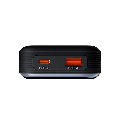 Externá batéria Allity. APB-200 PocketPower, 10000mAh, 33W, QC + PD, 1 x USB-A - 1 x USB-C, Sivá