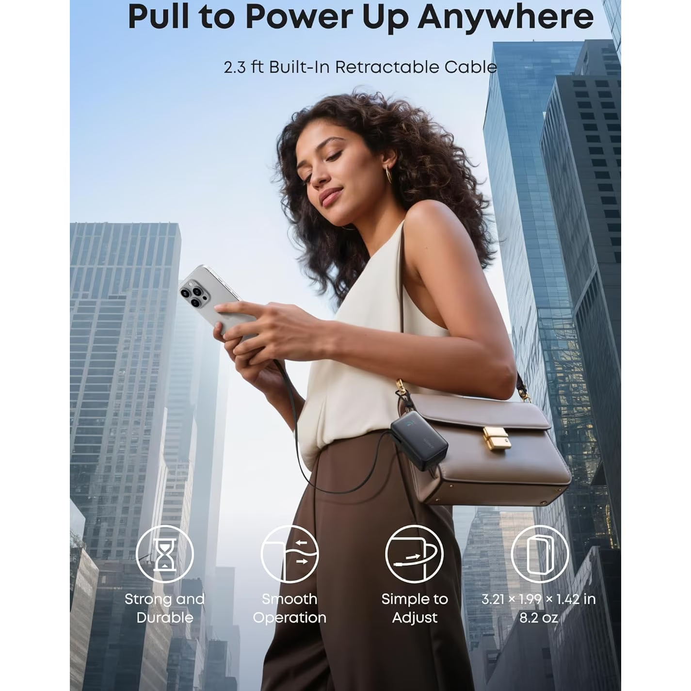 Externá batéria Anker Nano, 10000mAh, 45W, QC + PD, 1 x USB-A - 1 x USB-C, Čierna A1638H11