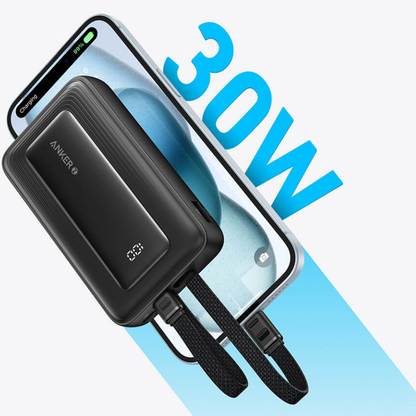 Externá batéria Anker PowerCore, 10000mAh, 30W, QC + PD, 1 x Lightning - 1 x USB-A - 2 x USB-C, Čierna A1680G11