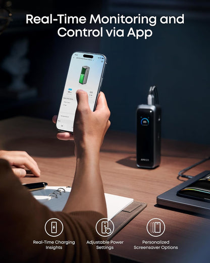 Externá batéria Anker Prime, 20100mAh, 220W, QC + PD, 1 x USB-A - 2 x USB-C, Čierna A110BH11