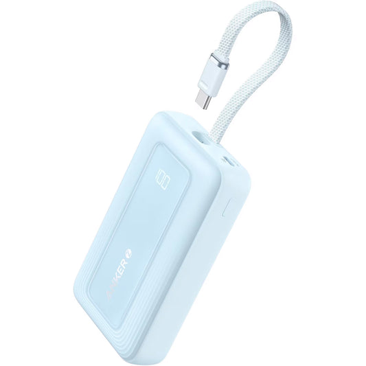 Externá batéria Anker Zolo, 10000mAh, 30W, QC + PD, 1 x USB-A - 2 x USB-C, Modrá A1688031
