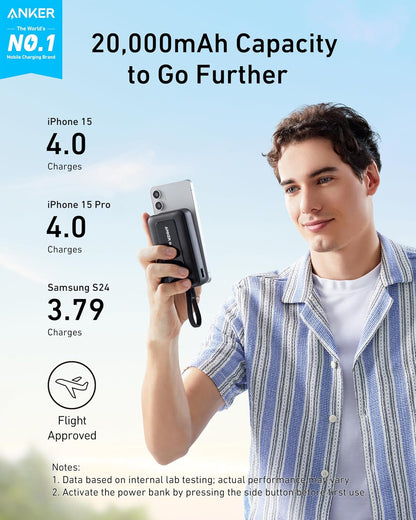 Externá batéria Anker Zolo, 20000mAh, 30W, QC + PD, 1 x USB-A - 2 x USB-C, Čierna A1689011