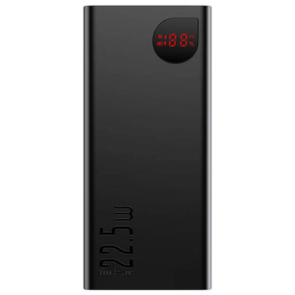 Externá batéria Baseus Adaman, 20000mAh, 22.5W, QC + PD, 1 x USB-C - 2 x USB-A, čierna PPAD070101