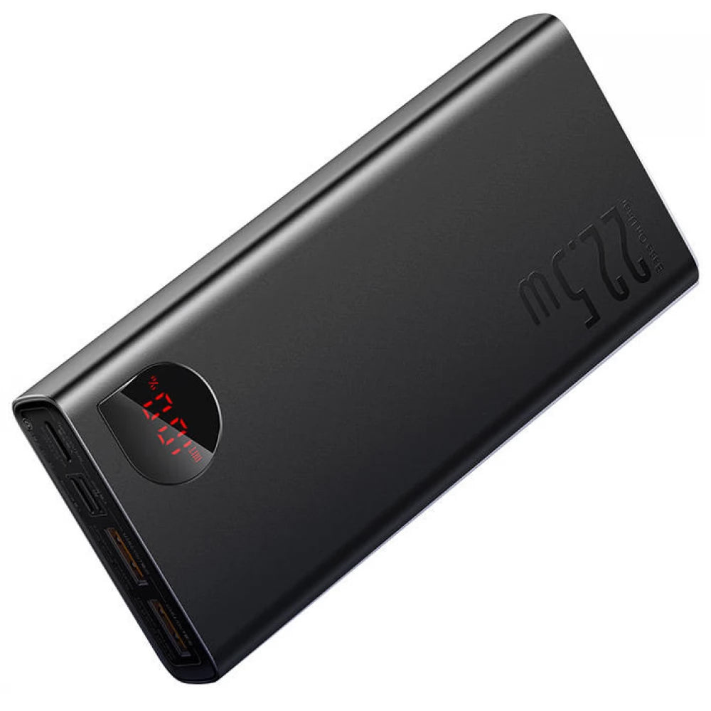 Externá batéria Baseus Adaman, 20000mAh, 22.5W, QC + PD, 1 x USB-C - 2 x USB-A, čierna PPAD070101